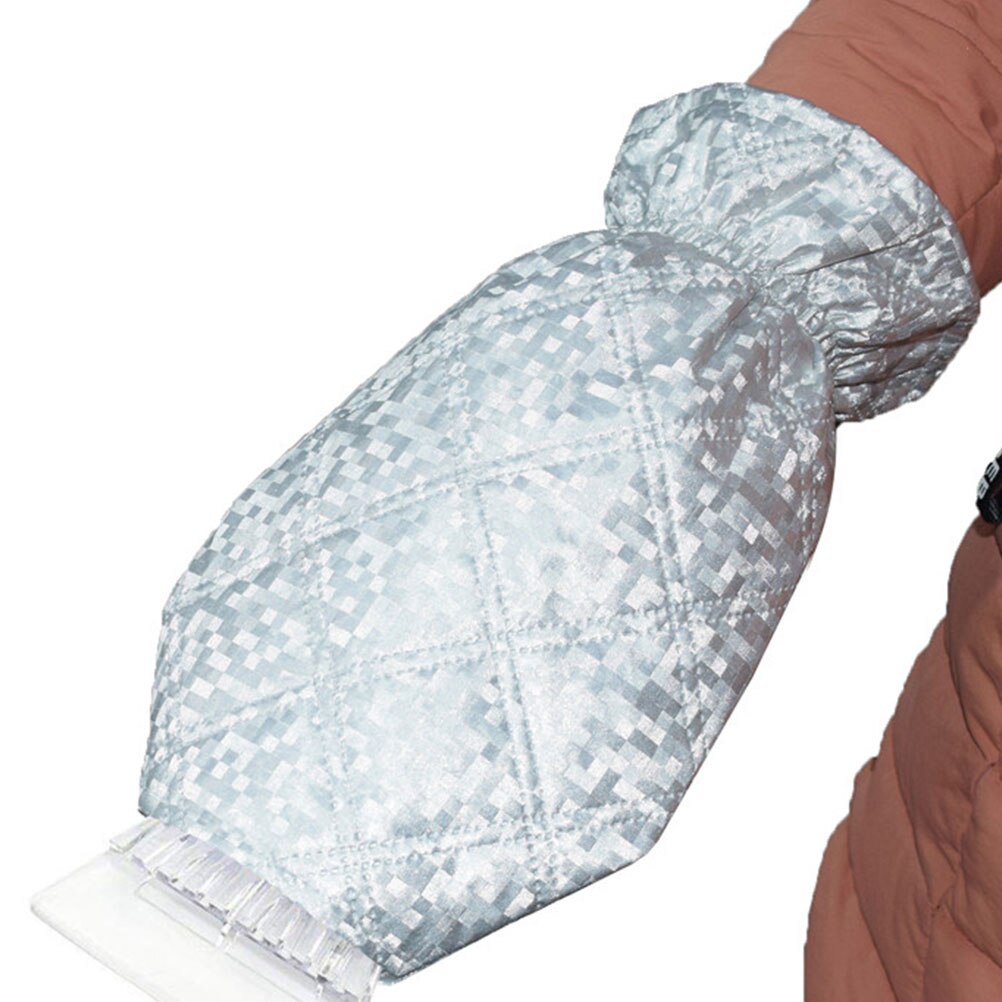 1Pcs Outdoor Car Body Windshield Snow Shovel Gloves Deicing Waterproof Warm Mittens Ice Snow Glove With Scrapper
