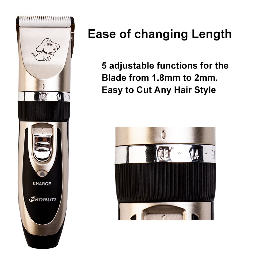 Baorun Pet Dog Hair Trimmer Animal Grooming Clippers Cat Cutter Machine Shaver Electric Scissor Clipper Dog Haircut Machine