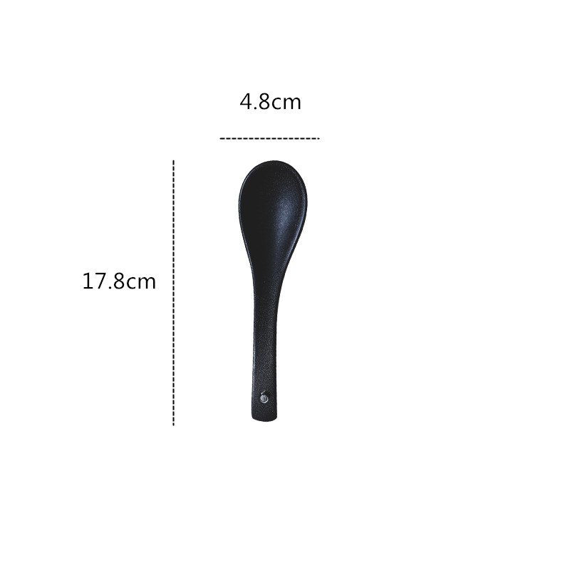 17cm Effen Matte Keramische Lange Lepel Onder Glazuur Porselein Koffie Melk Roeren Soeplepel Huishoudelijke Noodle Lepel Keuken Tool