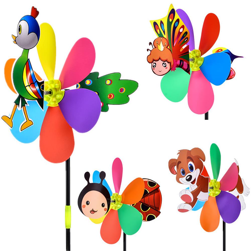 21inch Colorful Plastic Windmill Toys Pinwheel Self-assembly Windmill Children's Toy Home Garden Yard Decor Outdoor