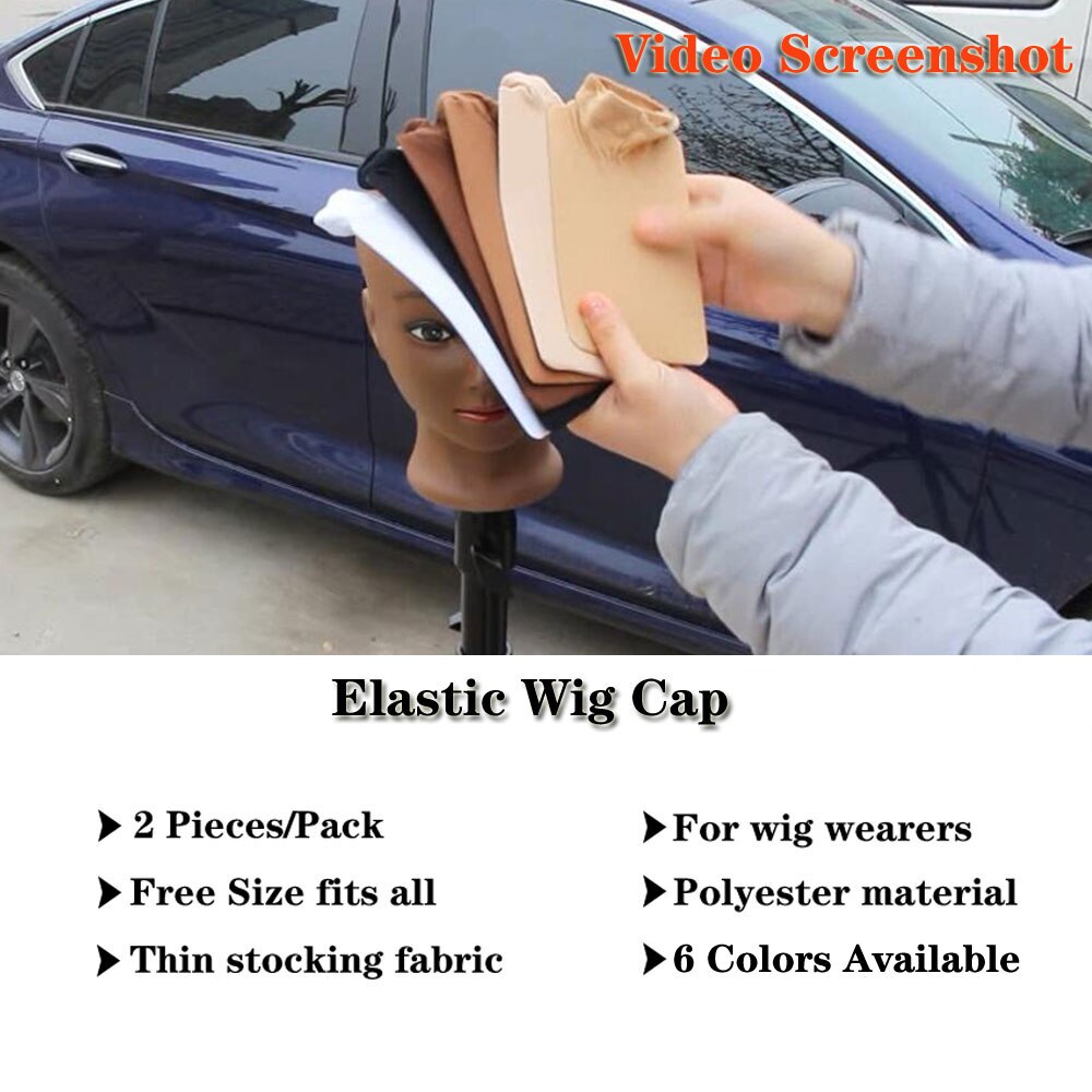 24Pieces (12 Packs) Wig Cap Stretchable Hair Nets 2Pcs/Pack Stocking Hair Cap Free Size Nylon Mesh Wig Net