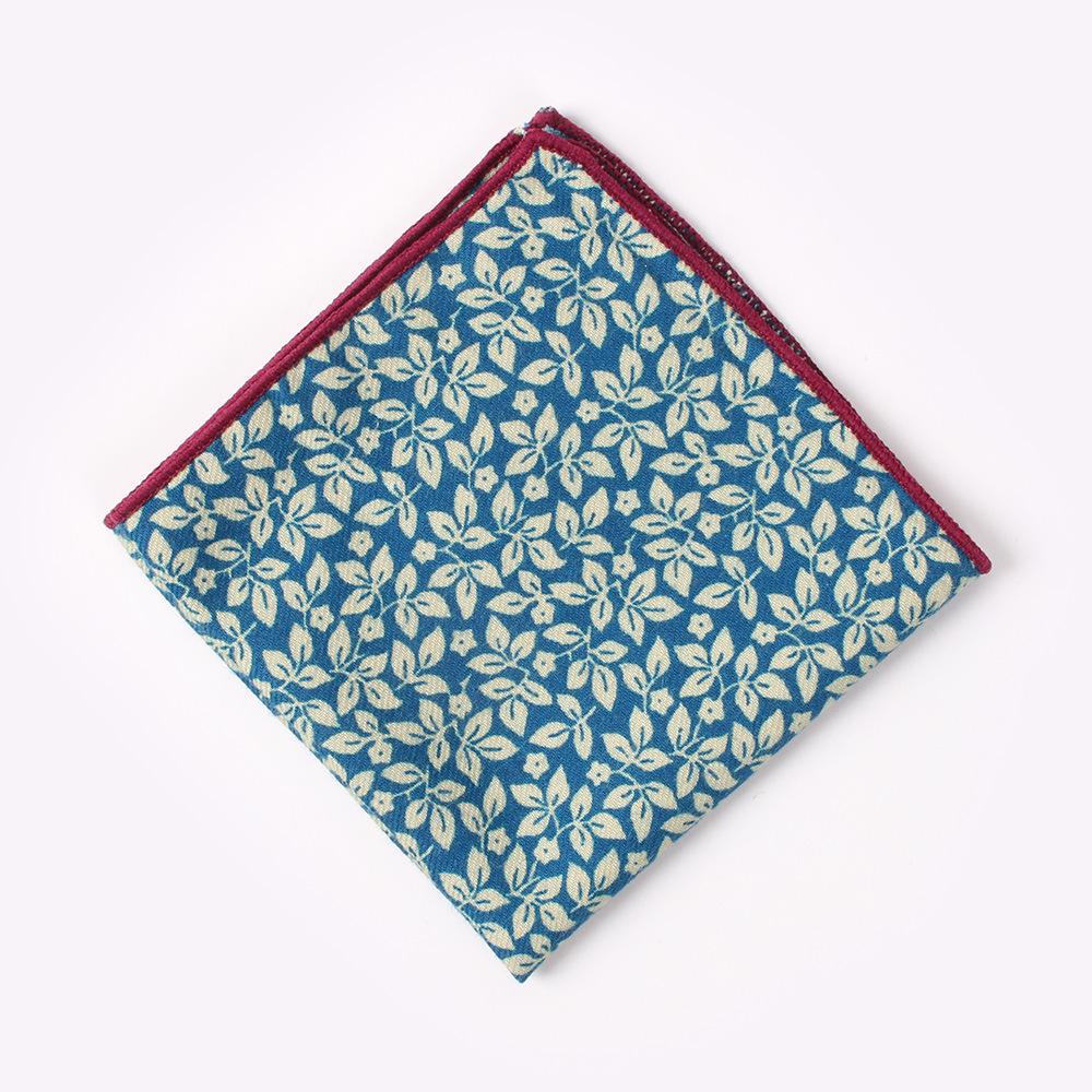 Menn& #39 ; s 100%  bomullsblomstlommetørkle for mann bryllupstrykk lomme med firkantede brysthåndkledresser hankies 23*23cm: 2
