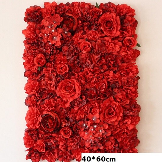 40 x 60cm silke rose blomster væg bryllup dekoration baggrund champagne kunstig blomst blomster væg romantisk bryllup indretning: Som foto 7