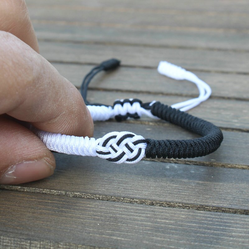 handgefertigt Geflochtene Schnur Armbinde Paar Glück Nationalen Stil Konzentrischen Knoten Charme Armbänder für Frauen Männer Freundschaft Schmuck