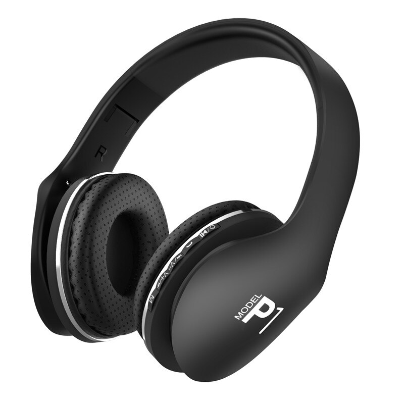 P1 Wireless Bluetooth Headset Subwoofer Headphone Stereo Wireless High Fidelity Large Headphone Charging Fast Portable Headp: Black