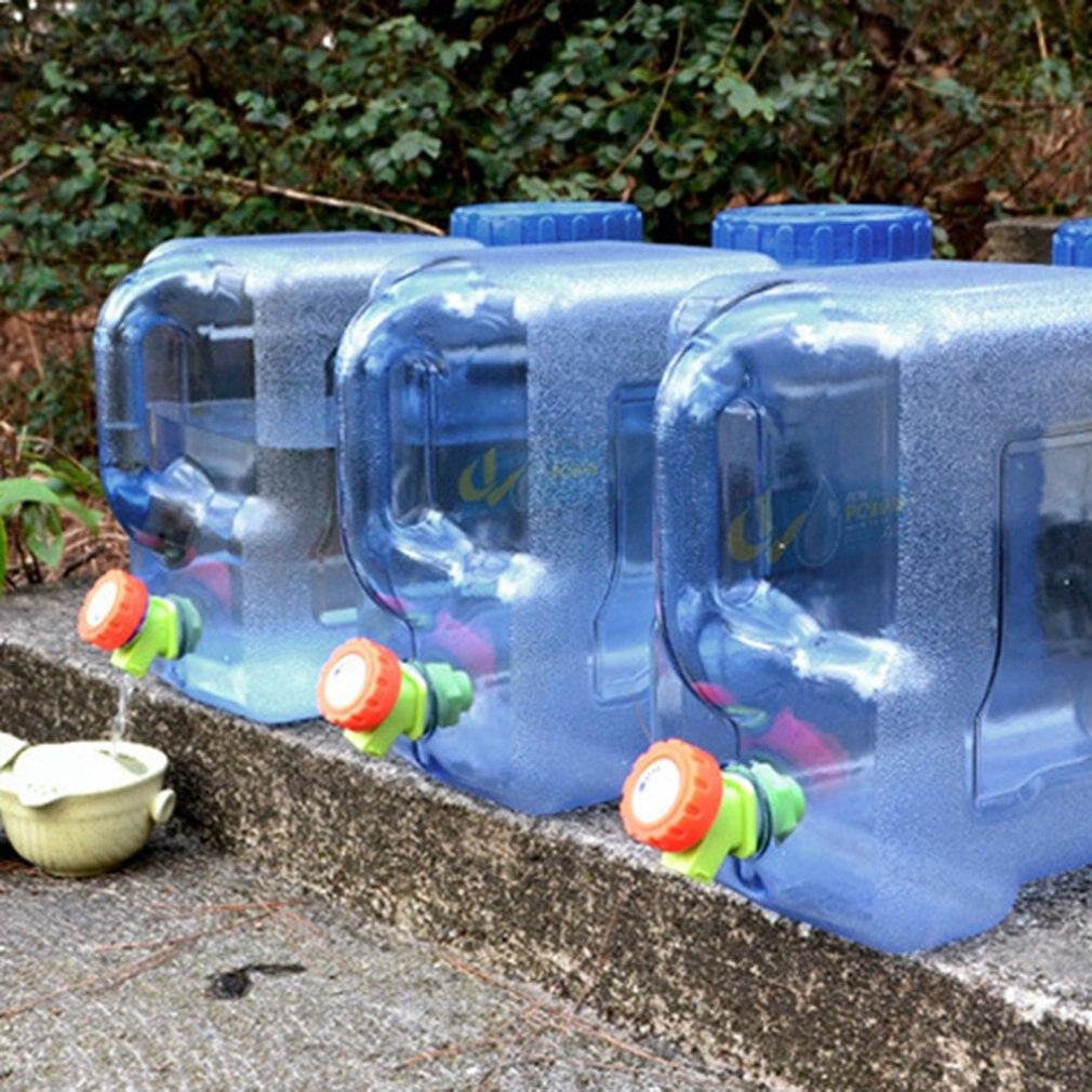Campingvandspand vandbeholder drikkespand vandbeholderopbevaring til camping udendørs selvkørende 5/8/12l med vandhane