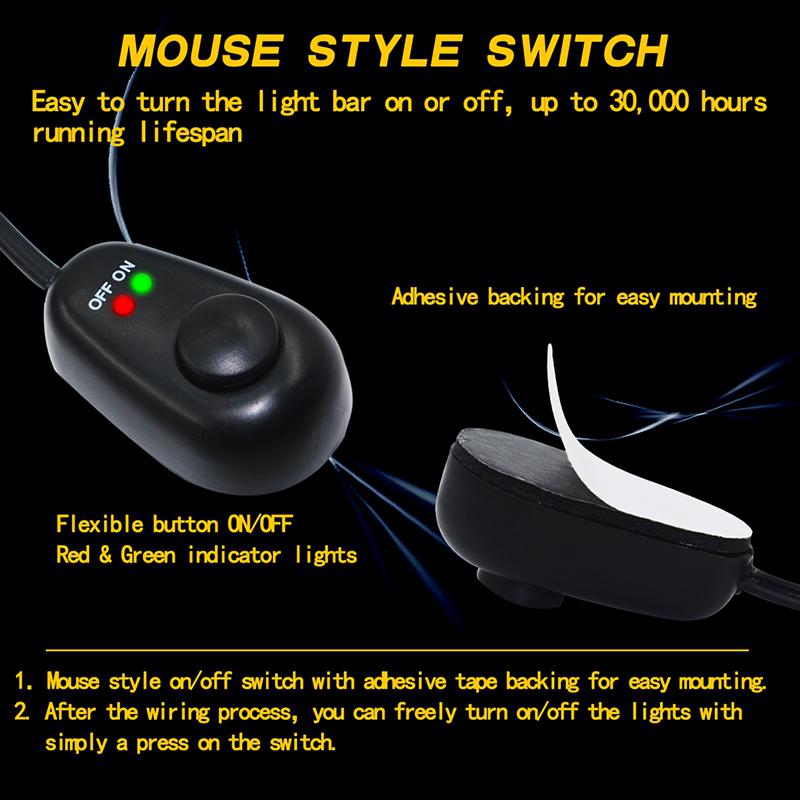 Wiring Harness Switch Relay Kit for Connect 2 LED Work Driving Light Bar Car Wiring Harness 14AWG Auto Lighting Accessory