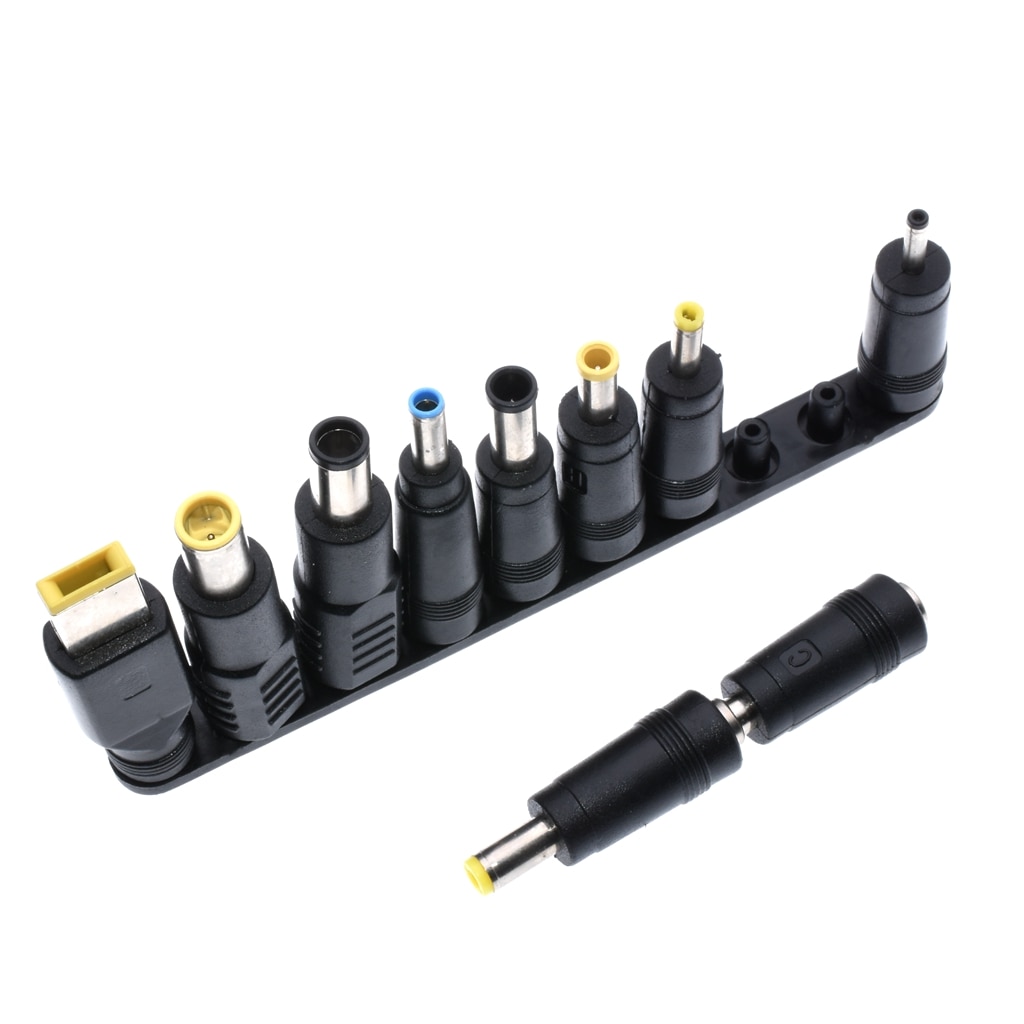 Adaptateur universel 10 pièces/ensemble | Pour ordinateur portable, chargeur d'alimentation cc, embouts d'adaptateur, connecteur Jack à brancher, charge