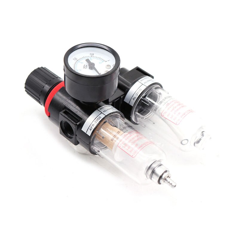 AFC2000 1/4 Luchtcompressor Olie Waterafscheider Filter Regulator Val Airbrush Reduceerventiel