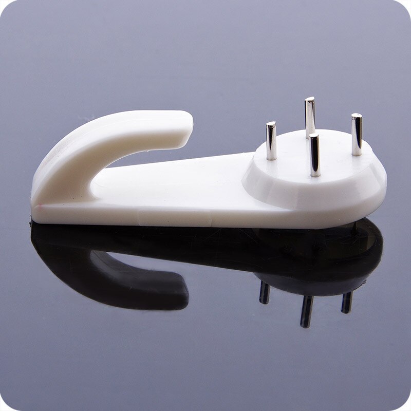 10pcs Seamless Nail White Plastic Invisible Wall Mount Photo Picture Frame Nail Hook Hanger Hard Picture Frame Wall Hooks