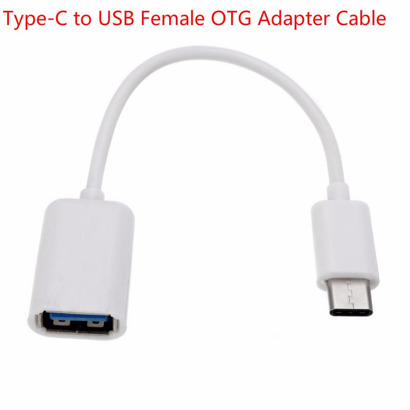 Tipo-c USB 3,1 macho Host a USB hembra Cable adaptador OTG convertidor de carga para teléfonos Android Tablet PC con función de OTG: White