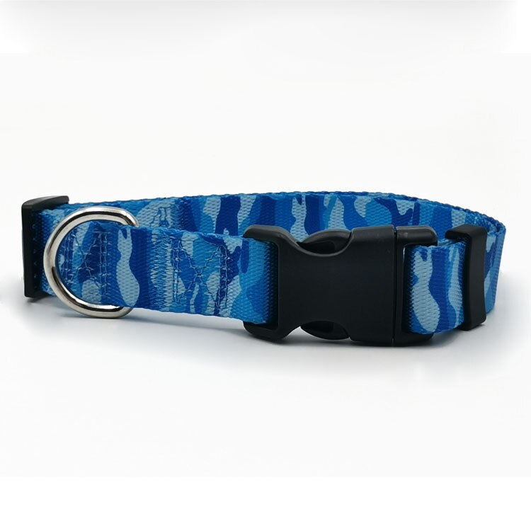 Collar con estampado de camuflaje para mascotas, Collar de nailon grande y de perro de talla mediana, de poliéster, suministros para perros pequeños, accesorios para perros