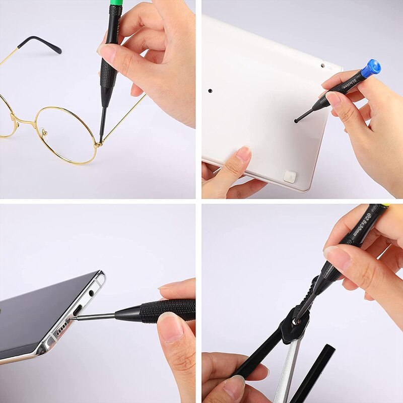 -24 Pcs Precision Magnetic Screwdriver Set with Flathead /Star Screwdrivers for Repairing Eyeglass Phone Watch Computer