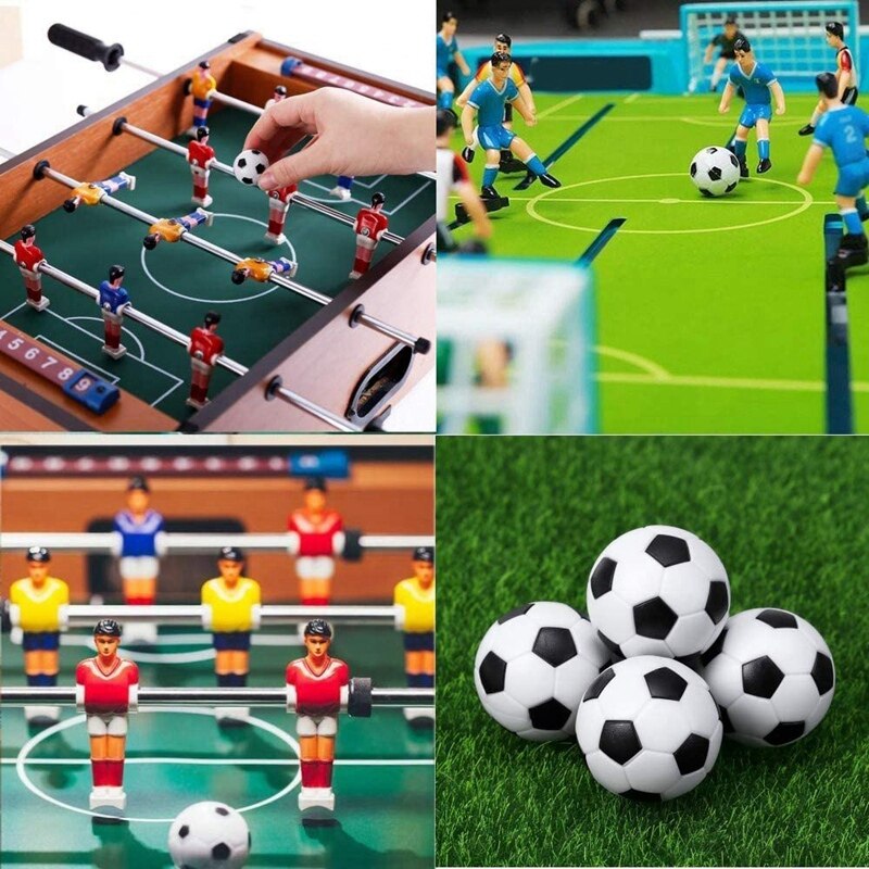 Bordfodbold udskiftning 12 pakke mini sort og hvid 36mm bordfodbold bolde bordplade spil bolde