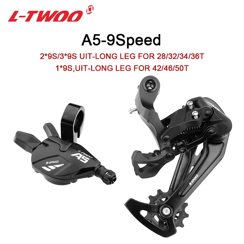 L-TWOO-A5 przerzutka tylna MTB i zestaw rowerowy drogowy 1*9 prędkości, dźwignia zmiany biegów 9 prędkości, 2x9 V, nadaje się robić Shimano sram