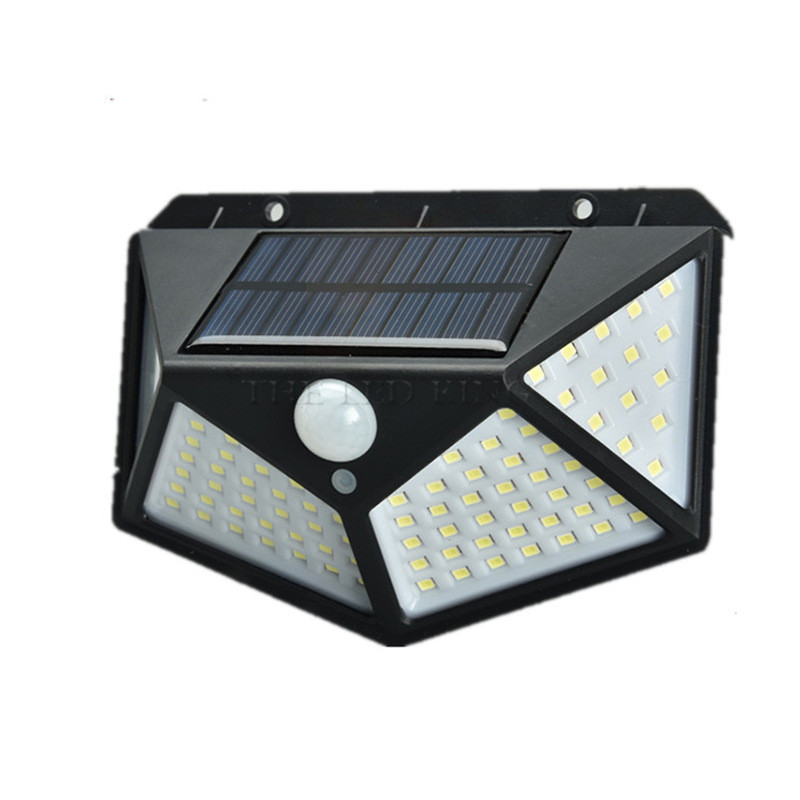 Outdoor 100 LED Solar Light Solar Wall Lamp Waterproof PIR Motion Sensor Garden Light Solar Powered Sunlight Street Light: 100LED 15W