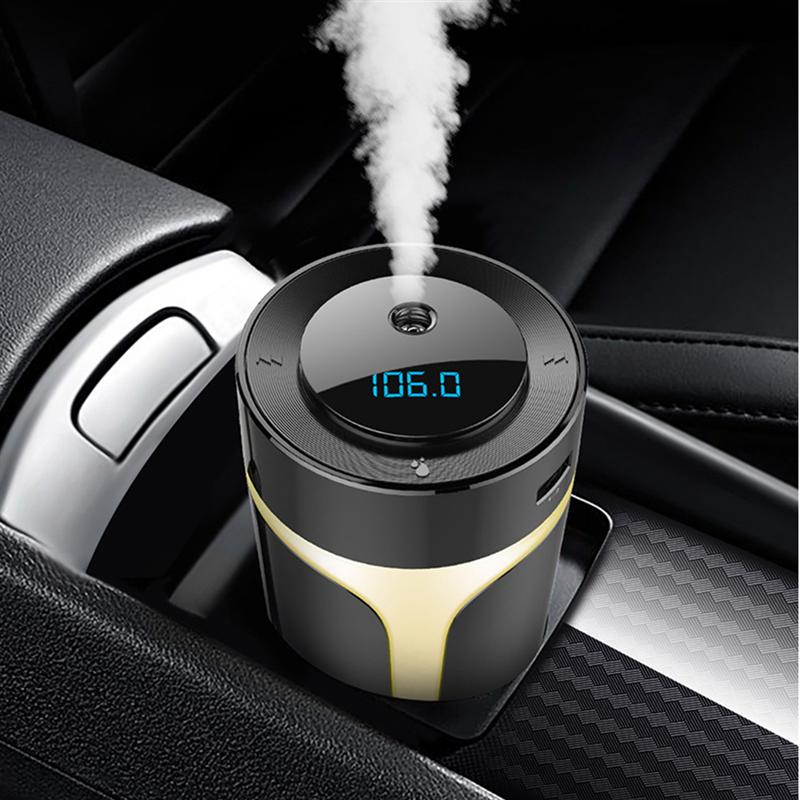 1PC Vehicle-Mounted Humidifier Car Humidifier Wireless Connecting Car Humidifier MP3 Humidifier For Car Use (Black)