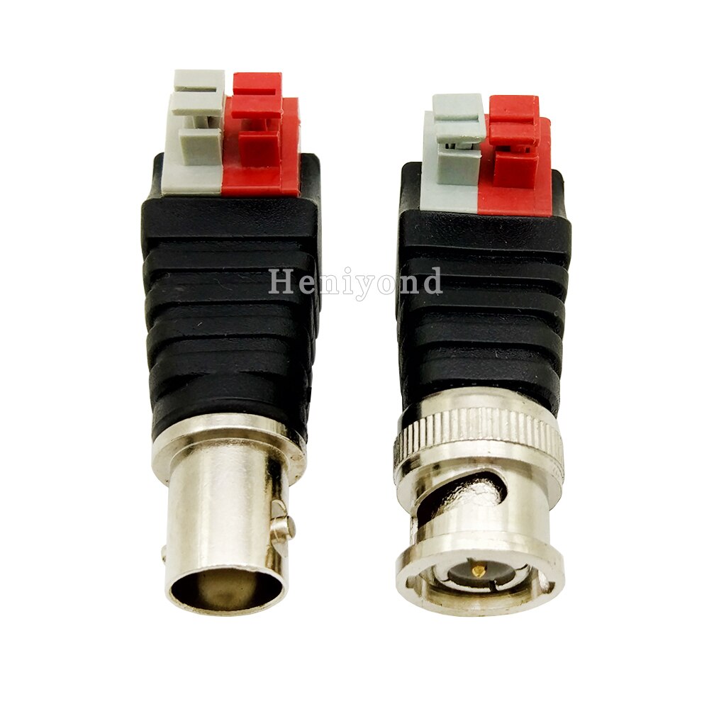 10Pairs/lot Coax CAT5 To Camera CCTV BNC UTP Video Balun Connector Female Adapter BNC Male Plug Accessories For CCTV Camera