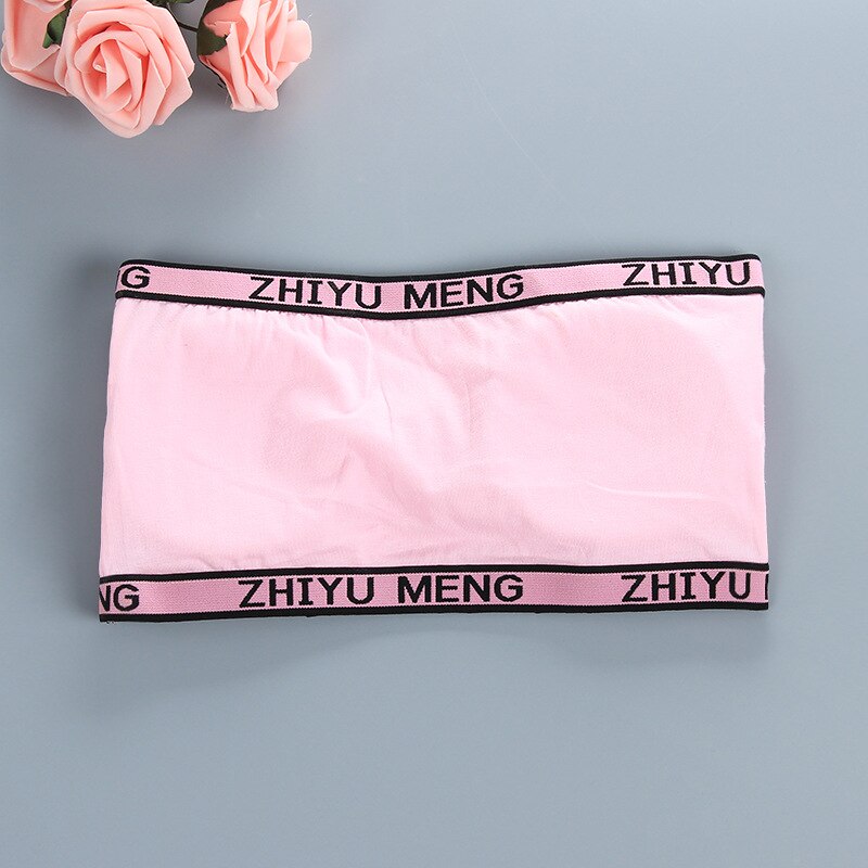 Reggiseno da ragazza regalo Teen Crop Top intimo gilet a spalle scoperte reggiseno da allenamento sportivo lettera Streetwear Tube Top capodanno 7-14Y 10 9