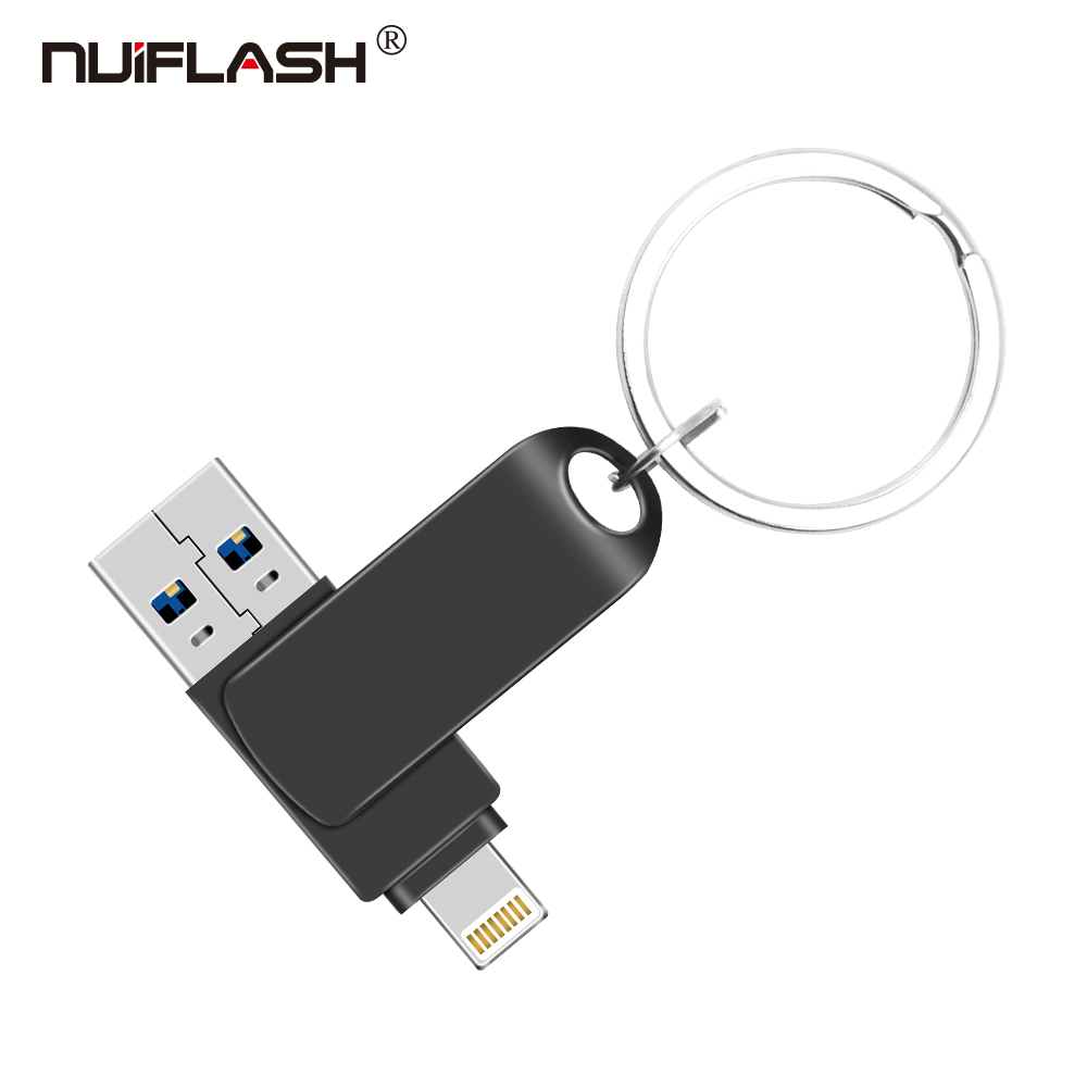 Metal Pen Drive for iPhone 128GB/256GB USB flash drive 64GB/32GB USB Stick Memory stick for ios device