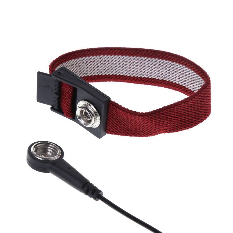 Anti-Static Wrist Strap Discharge Band Adjustable Bracelet Grounding Wire Alligator Clip Wristband
