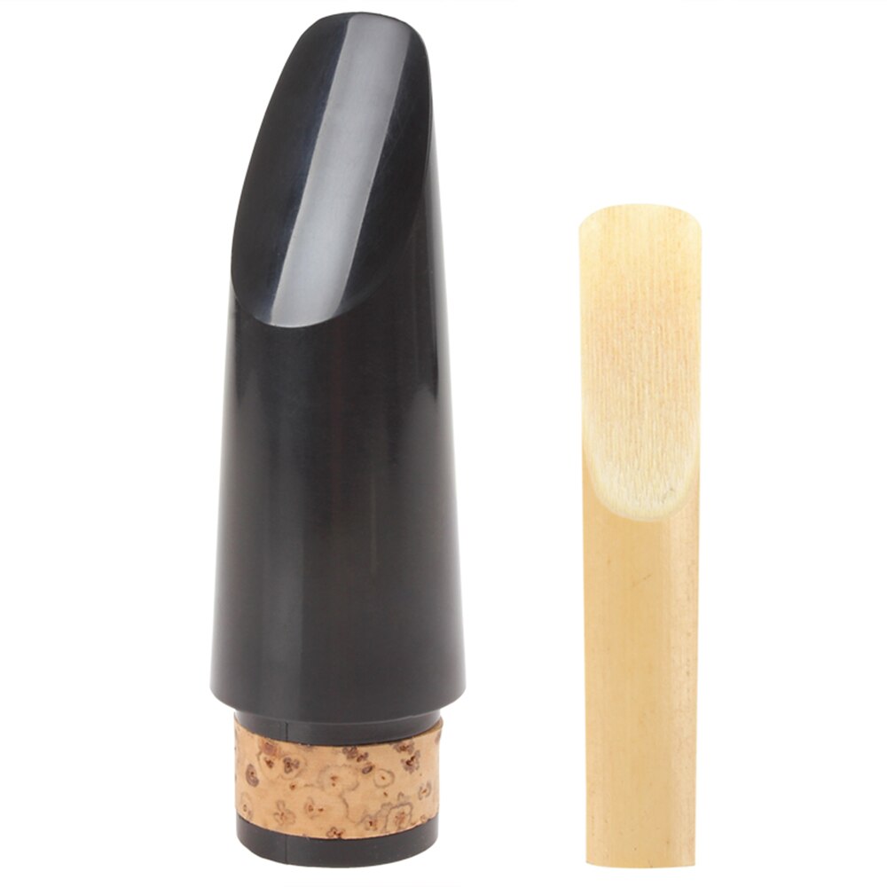 90mm Portable &amp; Durable Plastic Clarinet Mouthpiece with Bamboo Reed Clarinet Replacement Parts &amp; Accessories