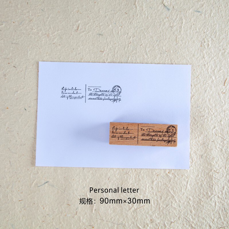 årgang personlig brev beste ønsker notater stempel diy tre gummistempler til scrapbooking skrivesaker scrapbooking standard stempel: En