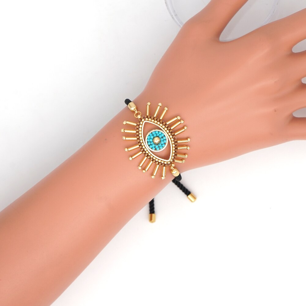 Go2 boho armbanden voor vrouwen miyuki turkse boze oog armband pulseras sieraden handgemaakte nazar boncuklu bileklik