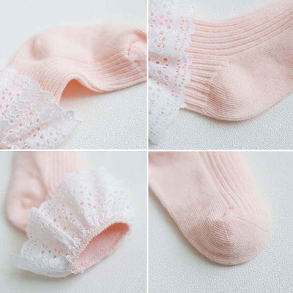 retrò Dei Bambini Del Merletto Calzini E Calzettoni pizzo balza Laterale Ragazze Calzini E Calzettoni di colore Solido Del Cotone Del bambino Calzini E Calzettoni Primavera proprietà Calzini E Calzettoni
