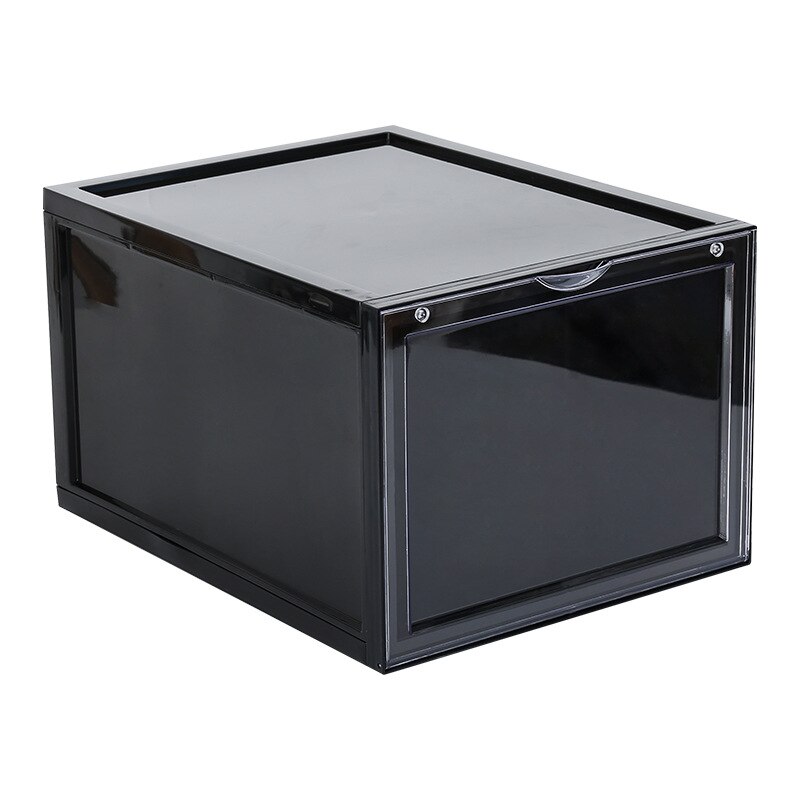 basketball shoe box transparent magnetic suction side door shoe cabinet acrylic plastic household clamshell high-top