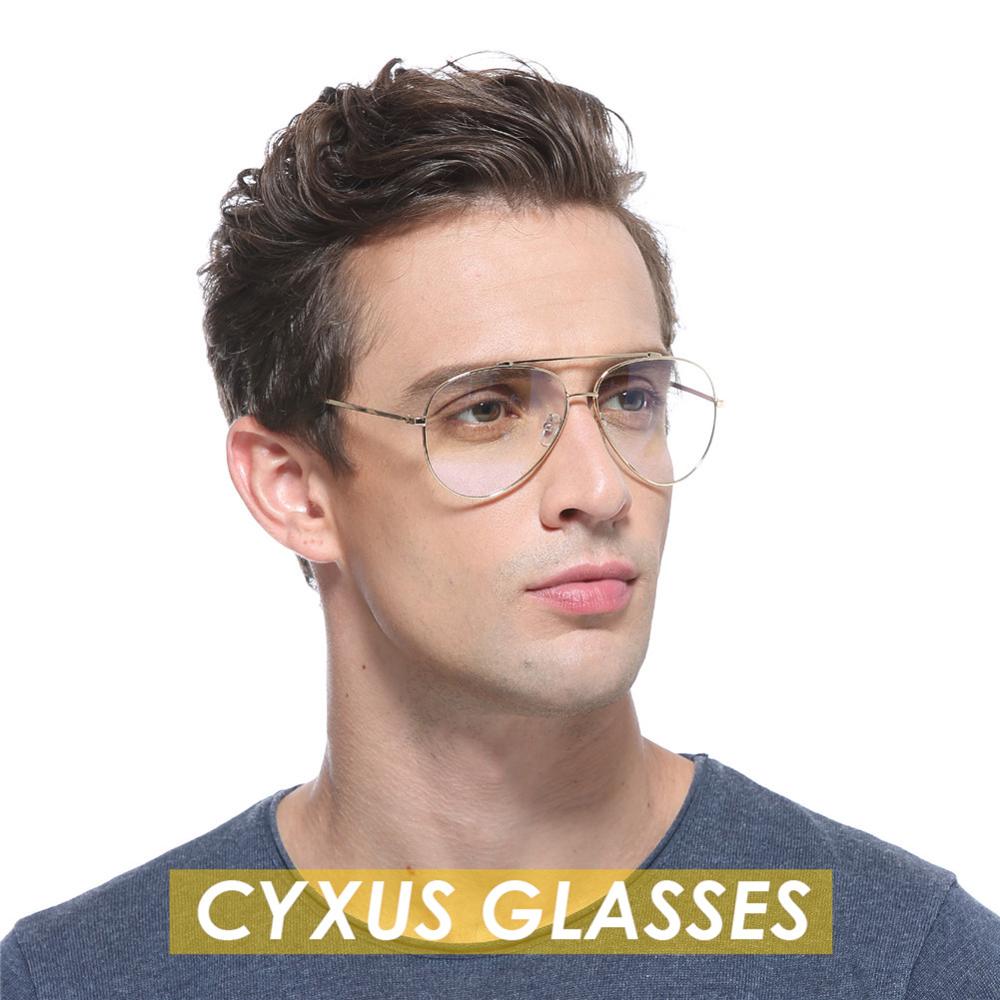 Cyxus Anti lumière bleue ordinateur lunettes Anti yeux fatigue surdimensionné métal cadre unisexe-8805