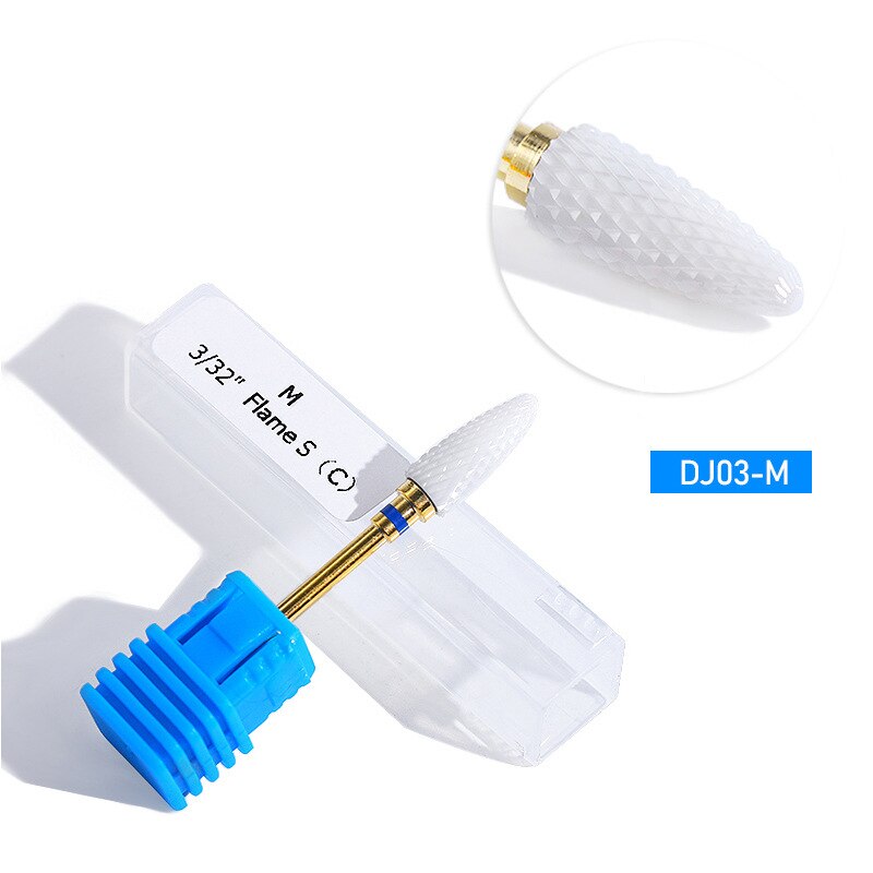 1PC Nail Cone Tip Ceramic Drill Bits Electric Cuticle Clean Rotary For Manicure Pedicure Grinding Head Sander Tool TSLM2: DJ03-M