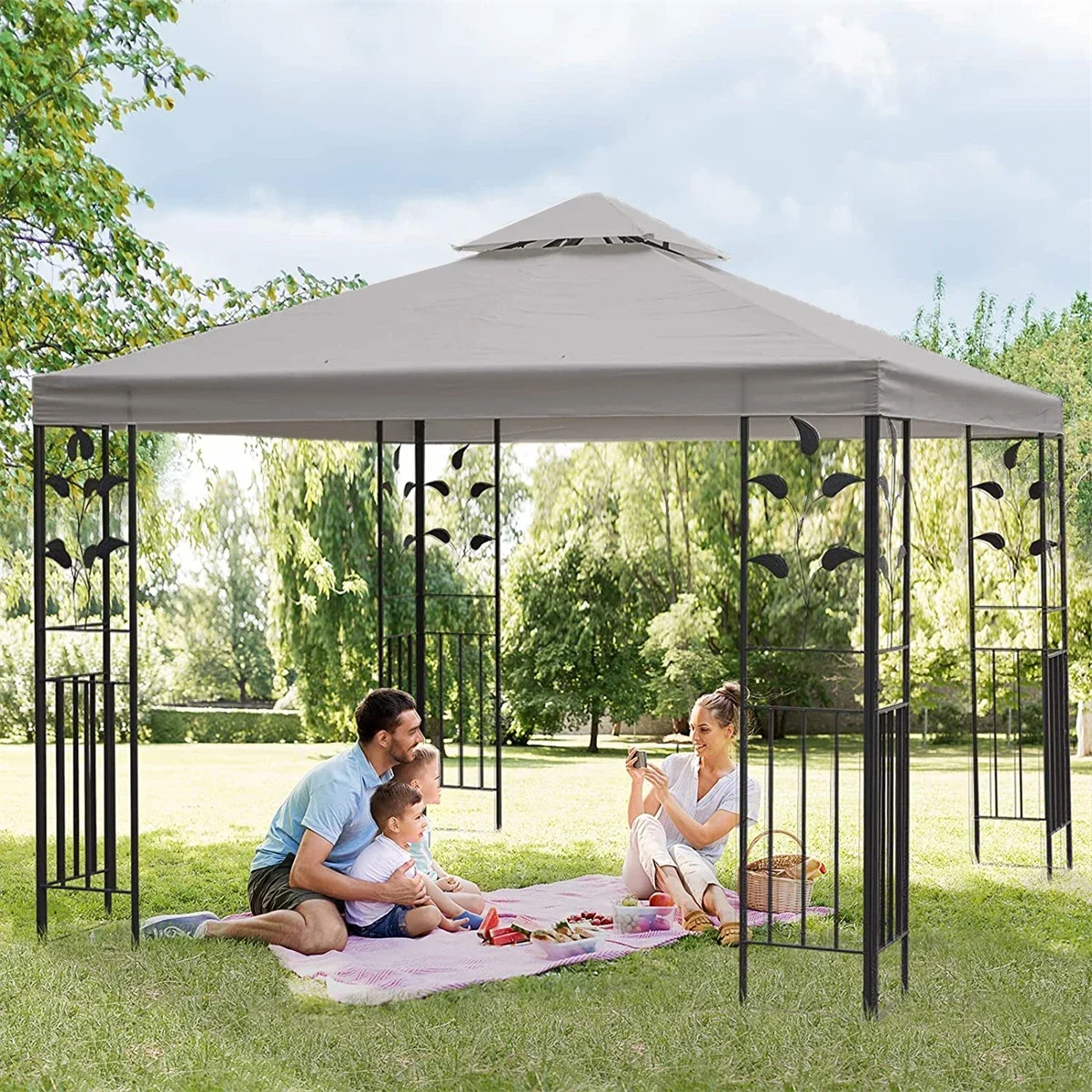 2,5x2,5 m Outdoor Garten Sonnenschirm Tuch Pavillon Markise Baldachin Ersatz Pergolen Tuch Für Outdoor Garten Baldachin Sonnenschirm