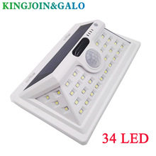 Solar Lights Outdoor Motion sensor Night security wall lamp 34 LED Waterproof Energy saving Garden Front door Yard