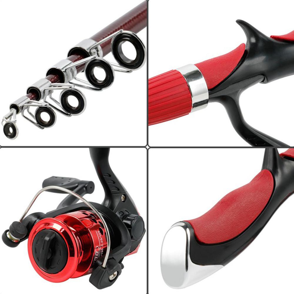 Lokken Hengel Reel Combo's, Surf Hengel, Rode Aas Gietstang en Cast Reel Combinatie, Trout Rod, Rock Vis Hengel, Bass Vissen 1.8m-2.7m ZYHWD (Color : Right hand, Size : 1.8mrod and reel