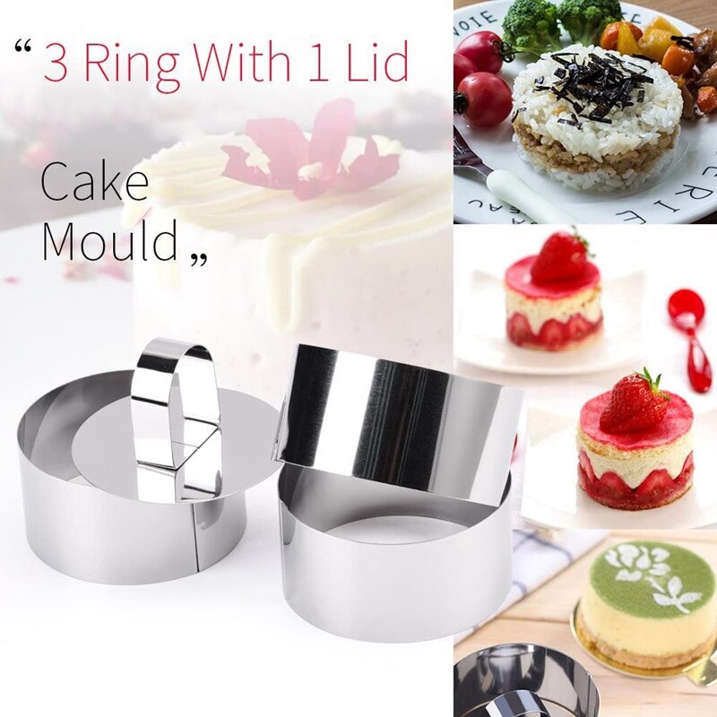 Pasta Cup Met Druk Ringen Voor Gebak Gebak Snijders Ring, Rvs, Ronde