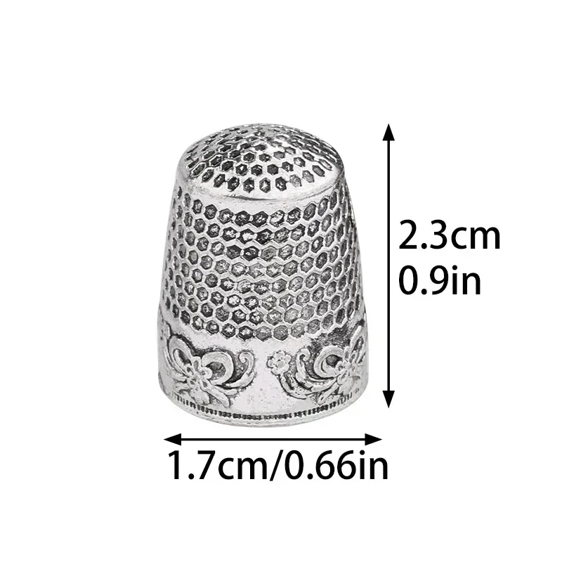1pc vintage koppar sömnad fingerborg silver guld fingerskydd verktyg pyssel hantverk hushållssömnad broderi ماكينة خياطة محمولة: Ljusgul