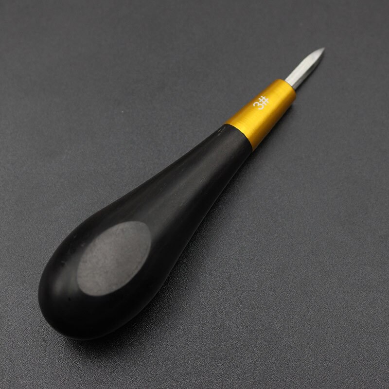 1PCS Rhombus Awl leather wooden handle Awl tool for leather sewing accessories perforated leather DIY craft tools
