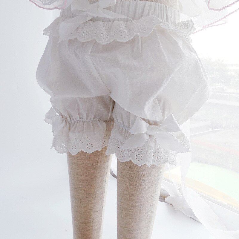 Pantaloncini estivi per ragazze mutandine di zucca bianche con vestito Lolita bambini ragazza leggings solidi pantaloni di sicurezza per bambini per 6 7 8 9 10 anni Gir