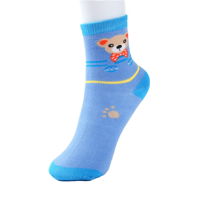 1 par de calcetines de dibujos animados para bebés, calcetín de otoño e invierno para niños, calcetines transpirables de algodón para chico, calcetines para niñas de 1 a 12 años