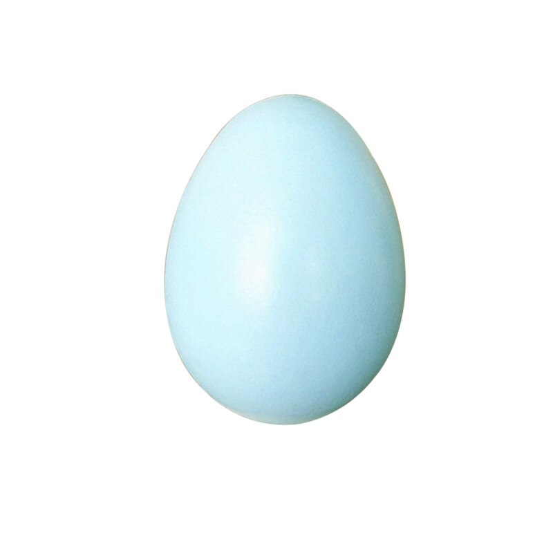 Casa de juego de huevos de imitación de madera, grafiti pintado artesanal, huevo de Pascua, simulación de cocina, juguetes para niños, para niños, 1 Uds.: Light Blue 1PCS