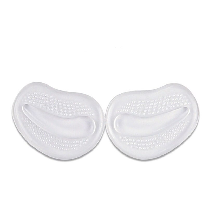 2 pièces Silicone avant-pied tampons outil de soin des pieds anti-dérapant patin de chaussure pour talons hauts Silicone Gel semelle avant-pied protecteur: Transparent Color