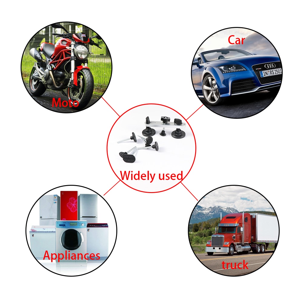 Paintless Dent Repair Hand Tool Kit Glue Set Instrument Car Body Hail Damage Fix Bridge Pulling Dent Adhesive Glue Removal Tab