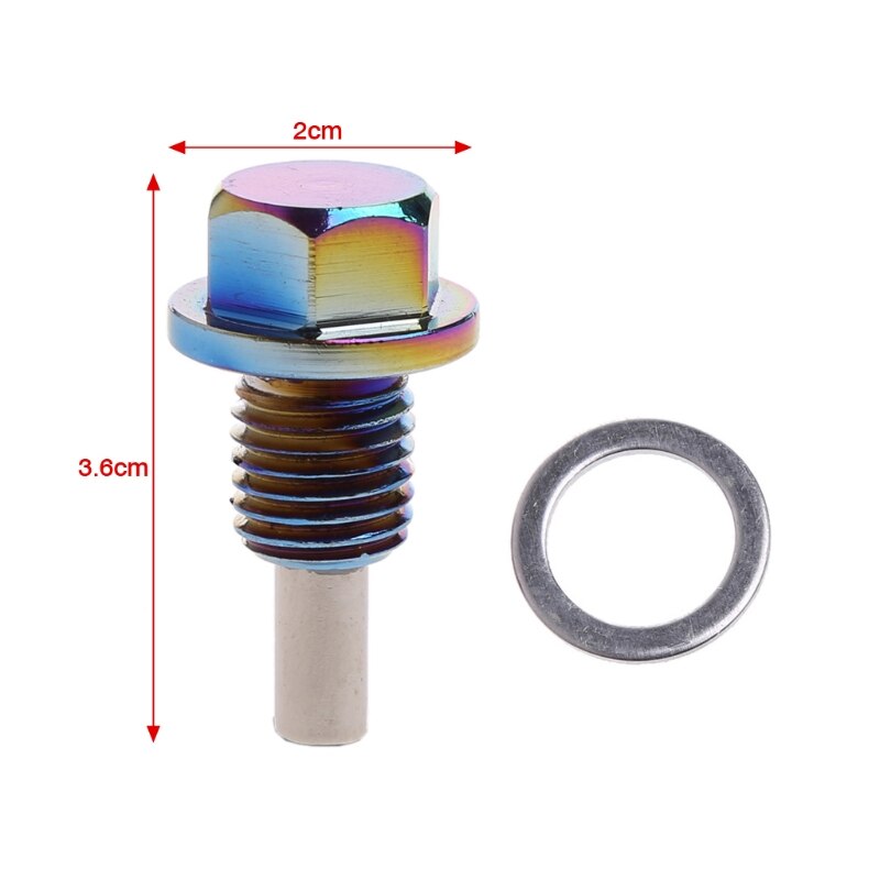 M12 m14 m16 m20 x 1.5/1.25 aluminium magnetisk olie aftapningsprop bolt sump møtrik: M12 og 1 punkt 5