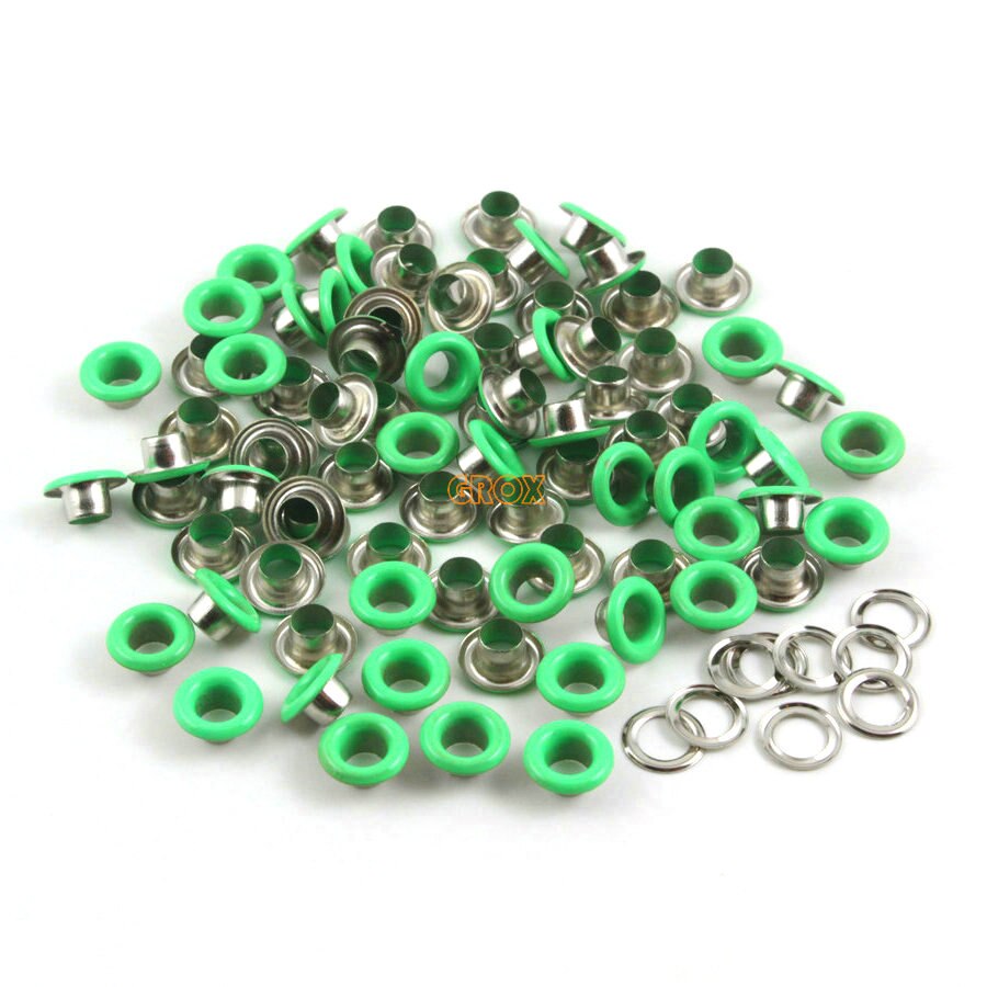 800 sæt 8*4*4mm ( ydre diameter * indvendig diameter * højde) grøn rund øjenhul