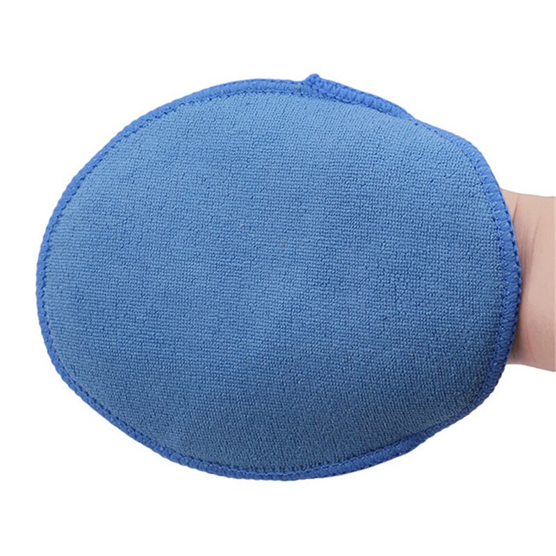 High Density Round Car Waxing Sponge Large Size Microfiber Overlock Car Wash Cleaning Sponge Cloths For Polishing