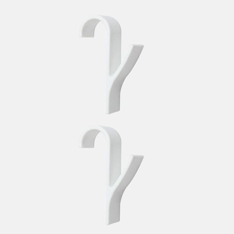 1/2/4/6pcs Hanger for Heated Towel Radiator Rail Clothes Hanger Bath Hook Holder Percha Plegable Scarf Hanger White: 2pcs