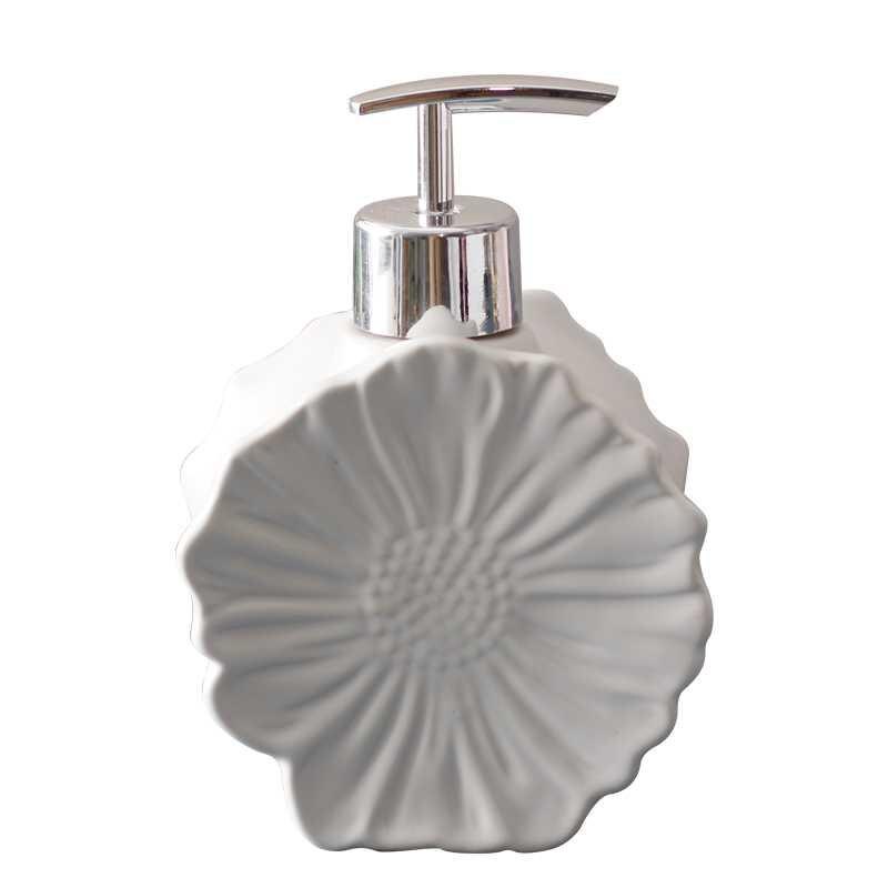 NEWYEARNEW Flower Ceramic Liquid Soap Dispensers Emulsion Bottles Latex Bathroom Accessories Set Wedding