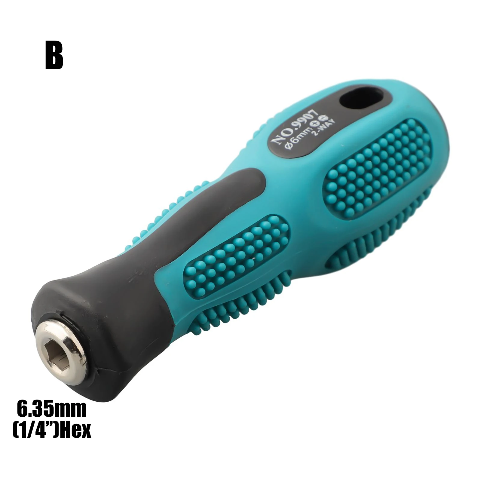 6.35mm 4mm Hex 5mm Round Adapter Screwdriver Handle Screwdriver Bit Holder For Furniture&home Appliance Repairs Screwdriver Hand: Silver