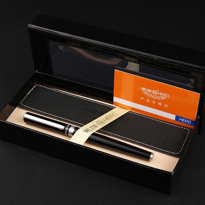 HERO 1601 fountain pen. Ink pen. Office stationery. 0.38mm 0.5mm nib. High-end pen. Boutique box packaging Free DIY build only